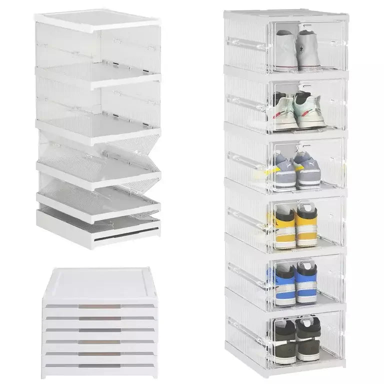 ZapateraMax® Organizador Plegable 6 Niveles - Ahorra Espacio y Organiza Tu Calzado con Estilo